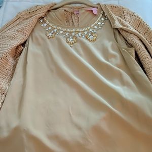 Size small Lilly Pulitzer silk top and sweater set